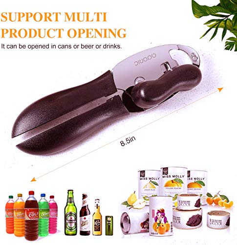 Product Cover Manual Can Opener, Adoric Heavy Duty Stainless Stell Smooth Edge Can Opener for Seniors
