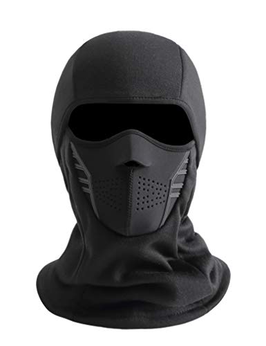 Product Cover IRELIA Winter Windproof Fleece Ski Mask Balaclava Headwear Motorcycle Thermal Face Mask Black