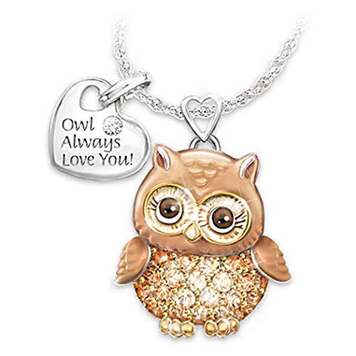 Product Cover Eubell Cute Animal Love Heart Pendant Necklace for Women Christmas Graduation Gift