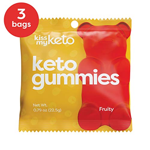 Product Cover Kiss My Keto Gummies with MCT Oil - Low Carb Candy - Smart Keto Friendly Snacks - Low Sugar & Gluten Free - Only 3g Net Carbs, 3-Pack
