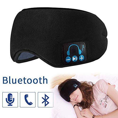 Product Cover Bluetooth Sleep Mask for Women & Men Wireless Bluetooth Sleeping Headphones Music Travel Sleeping Headset Ultra Soft Breathable Built-in Speakers Microphone1