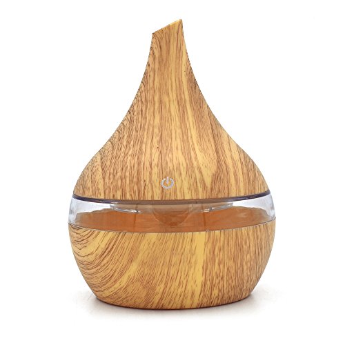 Product Cover LED Aromatherapy Diffusers, LIN 2020 Air Aroma Essential Oil Diffuser Aroma Aromatherapy Humidifier,for Bedroom Kids Large Room,300ml capacity (Yellow)