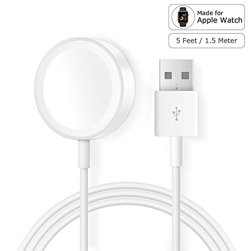 Product Cover CIVPOWER Compatible with Apple Watch iWactch Charger,Magnetic Wireless Portable Charger Pad 3.3 ft/1.5m Charging Cable Cord Compatible with Apple Watch Series 4 3 2 1 for All 38mm 40mm 42mm 44mm