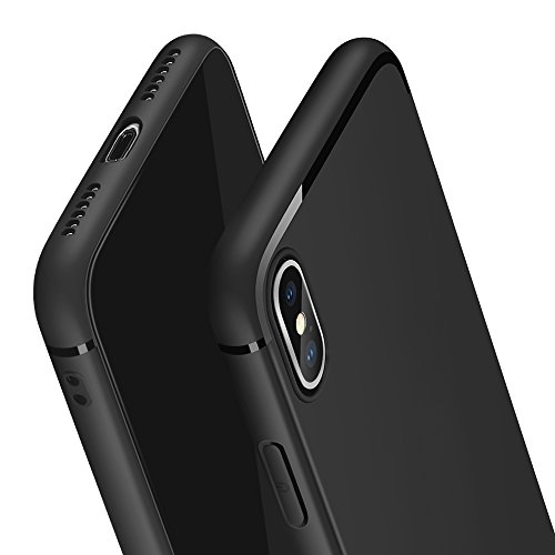 Product Cover Swenky iPhone Xs/X Case Perfect Slim Fit Ultra Thin Protection Series TPU Black for Apple iPhone X/iPhone Xs