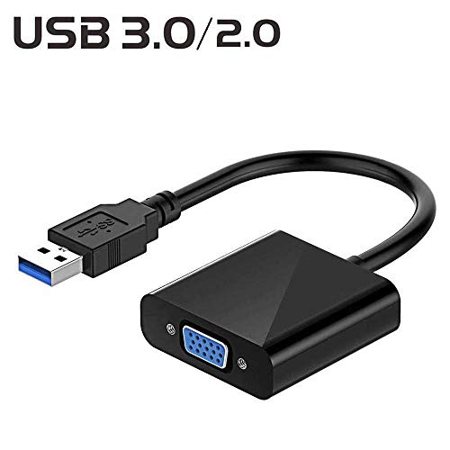Product Cover USB to VGA Adapter,USB 3.0 to VGA Adapter Multi-Display Video Converter Full HD 1080P External Video Card Multi Monitor Adapter, Desktop, Laptop, HDTV, Monitor, Projector (Windows 10 8 7)