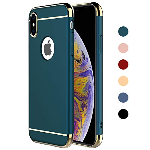 Product Cover iPhone Xs Max Case,RORSOU 3 in 1 Ultra Thin and Slim Hard Case Coated Non Slip Matte Surface with Electroplate Frame for Apple iPhone Xs Max (6.5