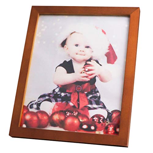 Product Cover Greuame Picture Frames Solid Wood Photo Frames with High Definition Plexiglass for Tabletop Display and Wall Mount 8x10 Walnut