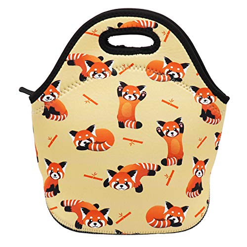 Product Cover Red Panda Neoprene Lunch Bag Insulated Lunch Box Tote for Kids Teens Boys Teenage Girls Toddlers Women Men Adult