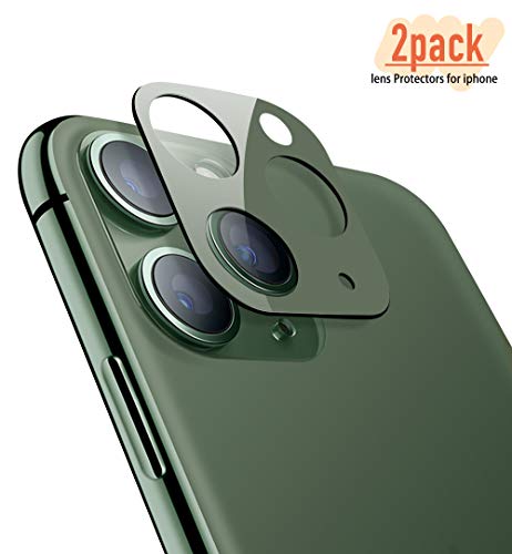 Product Cover Supcase Camera Lens Protector Designed for iPhone 11 pro/11 pro max, [2 Pack] Ultra Thin 9H Hardness Anti-Scratch Tempered Glass Back Camera Lens Cover Film (DarkGreen)