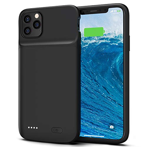Product Cover Battery Case for iPhone 11 Pro Max, Smiphee 5000mAh Protective Charging Case Portable Rechargeable Charger Case Extend 105% Battery Life for iPhone 11 Pro Max (6.5 inch) - Black