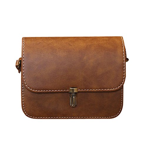Product Cover Women Lady Leather Satchel Handbag Shoulder Tote Bag Messenger Crossbody Bag Mobile Phone Bag (Brown)