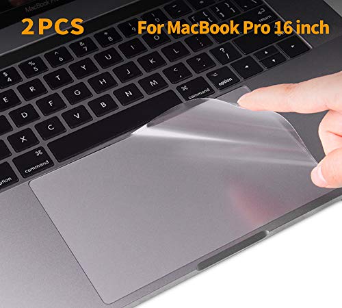 Product Cover CaseBuy MacBook Pro 16 Trackpad Protector Cover Skin MacBook Pro 16 Inch Touch Bar Model A2141 2019 Release, Touch Pad Cover, 2PCS Clear/Transparent