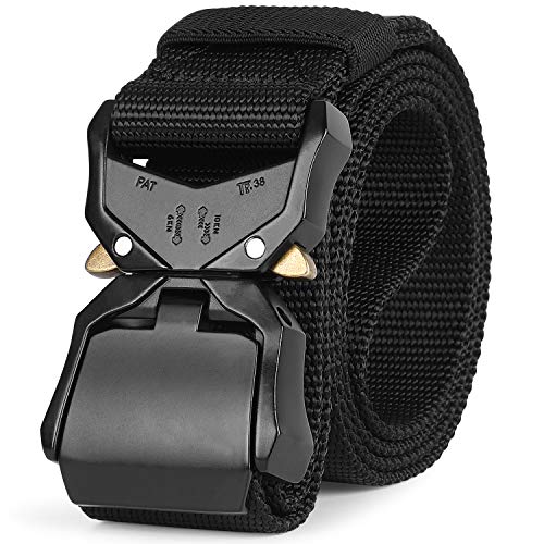 Product Cover Mens Tactical Belt SANSTHS Military Nylon Web Heavy Duty Buckle Riggers Belt