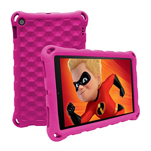 Product Cover 2019 All-New 7 Tablet Case - ANTIKE Light Weight Kids Shock Proof Cover for 7 Inch Display Tablet(Compatible with 7th Generation, 2017 Release/9th Generation, 2019 Release)(Rose)