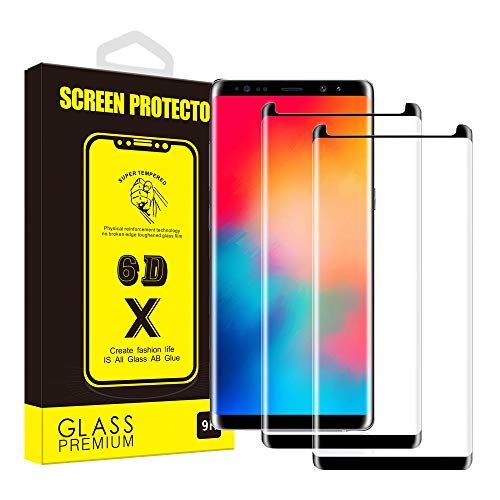 Product Cover [2 Pack] Yoyamo Ty013 Tempered Glass Screen Protector for Samsung Galaxy Note 9,3D Curved Tempered Glass, Easy Installation, Case Friendly Samsung Galaxy Note 9 Screen Protector