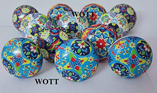 Product Cover Knobs Set of 12 Ceramic Knobs Handpainted Heritage Boho Color Cabinet and Furniture Knobs Door Knobs with Proper Hardware Fitting