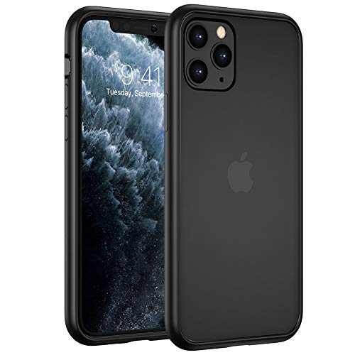 Product Cover Miracase Shockproof Case Compatible with iPhone 11 Pro 5.8 inch(2019), Slim Fit Full Body Protection Case Translucent Matte Cover Case with Soft Edges,for Apple iPhone 11 Pro（Black）