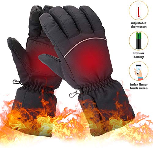 Product Cover Lixada Electric Heated Gloves Rechargeable Touchscreen Thermal Heat Gloves,Electric Heated Ski Bike Motorcycle Warm Gloves Hand Warmers,Winter Thermo Gloves(Not Battery Include)