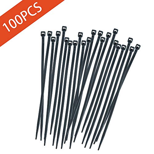 Product Cover YiTai 100 Piece Multi-Purpose Nylon Zip Ties - 4 Inch Self Locking Cable Ties, Black