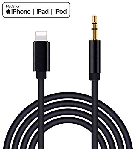 Product Cover [Apple MFi Certified] Aux Cord for iPhone 11 Pro, Lightning to 3.5mm Aux Audio Cable Headphone Jack Adapter Compatible with iPhone 11/11 Pro/XS/XR/X 8 7 6 for Car or Home Stereo Support iOS 13