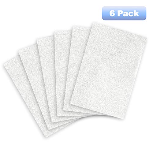 Product Cover light n easy Steam Mop Pads, Replacement Pads, 6 Packs, S3601/7688ANB/7688ANW, White