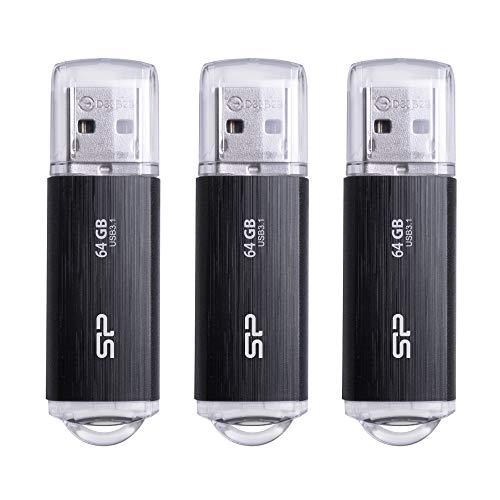 Product Cover Silicon Power 3-Pack 64GB USB 3.0/3.1 Gen1 USB Flash Drive Blaze B02
