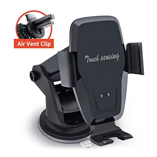 Product Cover Automatic Car Phone Mount,KAIHDA Electric Powered Auto Clamping Windshield Dash Air Vent Phone Holder for iPhone Xs XS Max XR X 8 8+ 7 7+ SE 6s 6+ 6 5s 4 Samsung Galaxy S10 S9 S8 S7 S6 S5 S4 and Mor