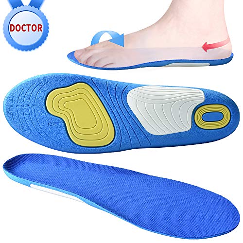 Product Cover Pamyvia Orthotic Inserts with Arch Support Best Shock Absorption Orthotic Shoes Support Relieve Foot Pain for Plantar Fasciitis&Flat Feet for Men&Women (Blue-S)