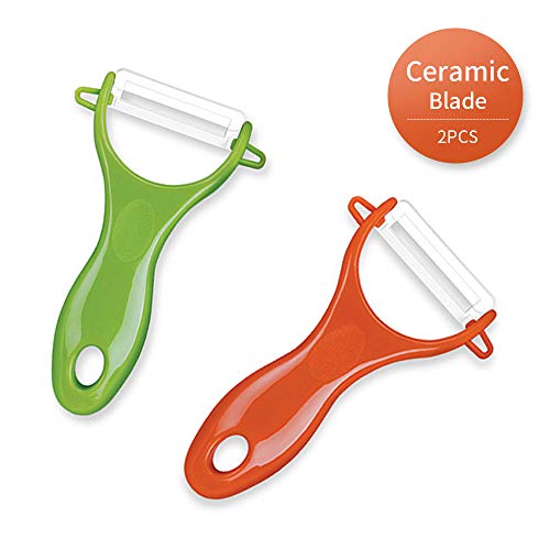 Product Cover Peelers (Set of 2), Grate and Julienne - Fruit and Vegetable Peeler Set Quickly Peels Apple, Potato, Corn, Ginger, Citrus, Avocado, Mango and More