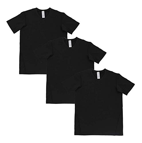 Product Cover Junyue 3 Packs Boys Girls Compression T-Shirts Quick Dry Shirts Short Sleeve Base Layer Tops