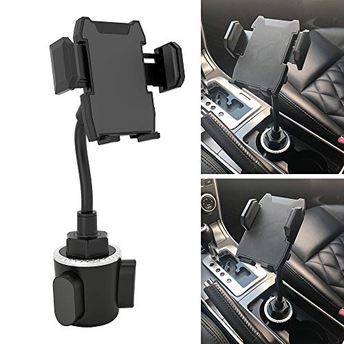 Product Cover Car Cup Holder Phone Mount, Universal Adjustable Gooseneck Cup Holder Cradle Car Mount for Cell Phone iPhone 11/ X/Xs/XR/Xs Max/8/8Plus/7/6s/SE,Galaxy S10/S9/S8/S7/Note 8 9,LG, Nexus, Sony, Nokia