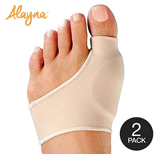 Product Cover Alayna Bunion Corrector and Bunion Relief Sleeve Gel Pad Cushion Splint Orthopedic Bunion Protector for Men and Women, Hallux Valgus Corrector Bunion Guard, Bunion Pain Relief (2 PCS) (Large)