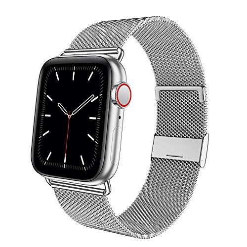 Product Cover KEOLUS Compatible with Apple Watch Band 38mm 40mm 42mm 44mm,Stainless Steel Mesh Loop Replacement Parts for iWatch Band Series 5 4 3 2 1