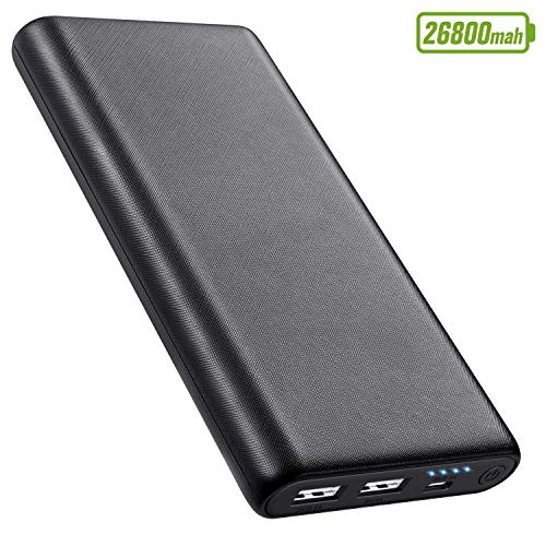 Product Cover Portable Charger Power Bank 26800mAh Ultra-High Capacity External Battery Pack Dual Output Port with 4 LED Indicator Portable Power Banks for iPhone, Samsung Galaxy, Andriod Phone, Tablet and More