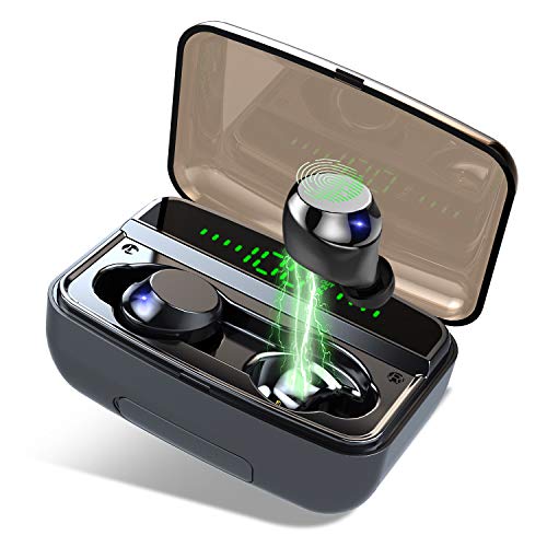 Product Cover Wireless Earbuds 5.0 Bluetooth Earphones, Donerton IPX8 Waterproof Wireless Headphones with 3500 mAh Charging Case, Stereo Noise Canceling in-Ear Earphones with Mic, Touch Control & LED Display