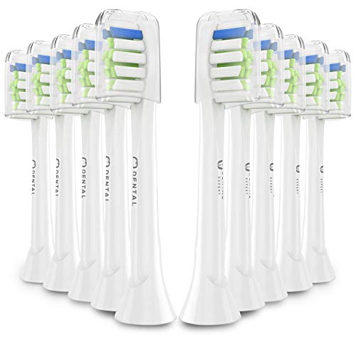 Product Cover Dental Expert [10 Pack] Replacement Brush Heads [Compatible with Phillips Sonicare DiamondClean Electric Toothbrush HX6063/64] Gum Health, FlexCare