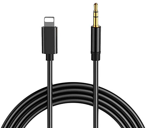 Product Cover [Apple MFi Certified] iPhone Aux Cord for Car, Lightning to 3.5mm Audio Stereo Cable Compatible for iPhone 11/11 Pro/XS/XR/X 8 7 6/iPad, iPod to Car Stereo, Speaker, Headphone, Support iOS 13 (Black)