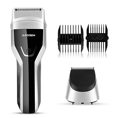 Product Cover APOSEN Electric Shaver Razor for Men Cordless Waterproof Hair Clippers 2 in 1 Wet Dry Waterproof Rechargeable Foil Shaver G5