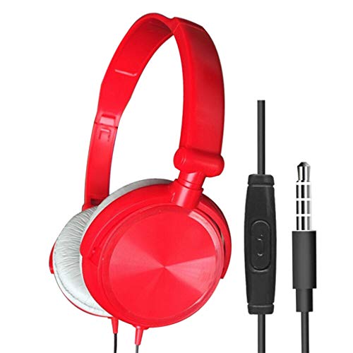 Product Cover DJ Bass Headphone Headset with Mic 3.5mm Wired Over Ear Stereo Earphone Foldable