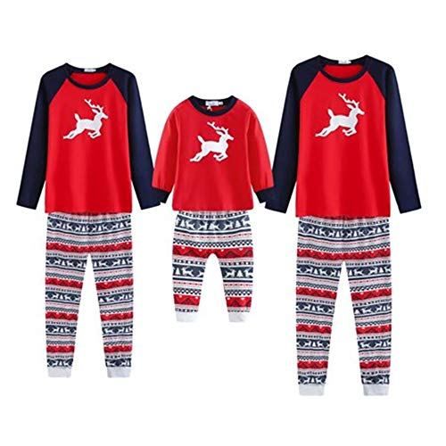 Product Cover Christmas Family Matching Pyjamas Set, Long Sleeve Long Pants Merry Xmas Printed Pajamas Sleepwear for Dad Mom Kids