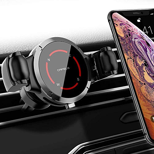 Product Cover Cafele Car Phone Mount 360° Air Vent Roller Structure, Car Phone Holder Universal Memory Car Phone Stand Compatible for Phone XR Max/X/8/7/6Plus, Samsung S10/Plus/S9/S8/Note S7/S6 Huawei Black New