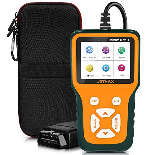 Product Cover JETHAX Handheld OBD2 Scanner, Car Fault Code Reader Diagnostic Scan Tool Compatible with All Vehicles 1996 and Newer, Check I/M Readiness, 02 Sensor, EVAP Systems