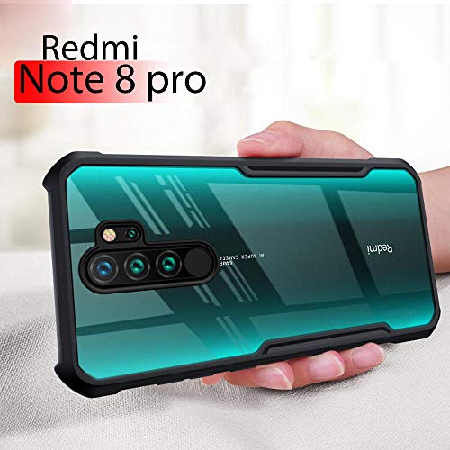 Product Cover Redmi Note 8 Pro Cover - Mobistyle Shockproof Slim Clear Shell 360 Degree Protection Back Cover Case for Redmi Note 8 Pro (Black)