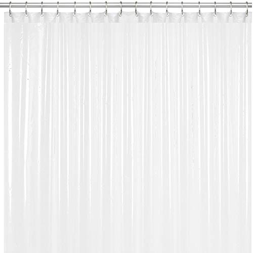Product Cover LiBa Mildew Resistant Anti-Microbial PEVA 8G Shower Curtain Liner (72x72, White)