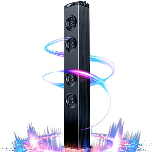 Product Cover Floor Standing Bluetooth Tower Speaker, Floor Speakers for Home Stero System, Floor Standing Speakers Home Theater, VENLOIC Bluetooth Tower Speakers with Bass