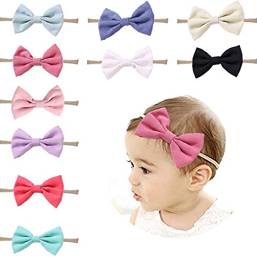 Product Cover Baby Headband, Nylon Velvet Baby Girl Hairbands Toddler Infants Kids 6/8/10Pack