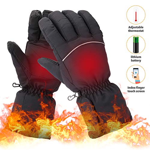 Product Cover Lixada Electric Heated Gloves Rechargeable Touchscreen Thermal Heat Gloves,Winter Ski Bike Motorcycle Warm Gloves Hand Warmers Thermo Gloves(Not Battery Include)
