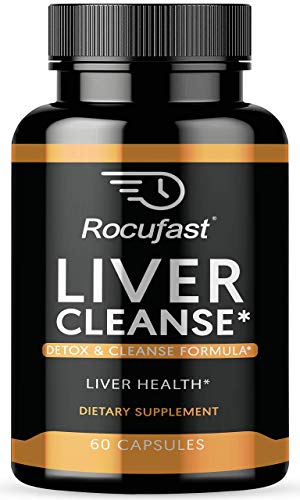 Product Cover Rocufast Liver Cleanse Detox Supplement for Liver Health Support - Natural Liver Repair Formula with 23 Herbs: Milk Thistle Extract, Turmeric, Berberine, Artichoke, Zinc, Beet Root Ginger & More 60ct