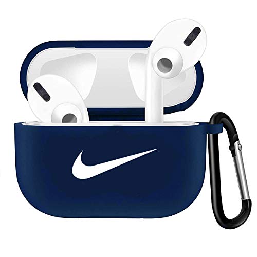 Product Cover Woocon Airpods Pro case Cover,Silicone Cool Protective Cover Accessories Airpods with Keychain Case Compatible with Airpod 3 (Blue)