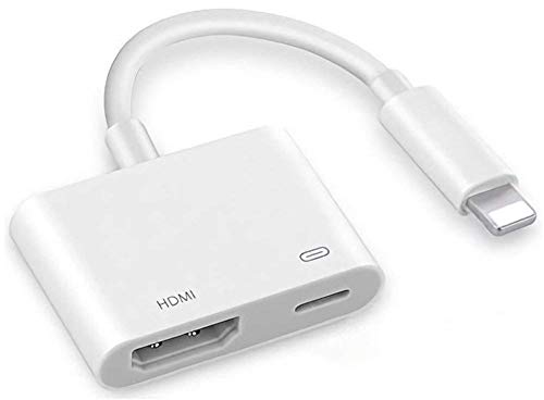 Product Cover [Apple MFi Certified] Lightning to HDMI, 1080P HDMI Sync Screen Digital Audio AV with Charging Port for iPhone 11/11 Pro/XS/XR/X/8 7, iPad on HDTV/Monitor/Projector, Plug and Play [Must be Powered]